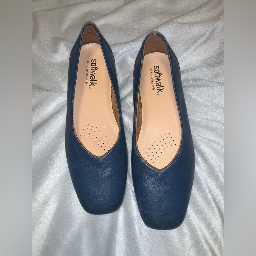 SoftWalk Vellore Women's Navy ballet Flats wide 8.5 W - Picture 2 of 12